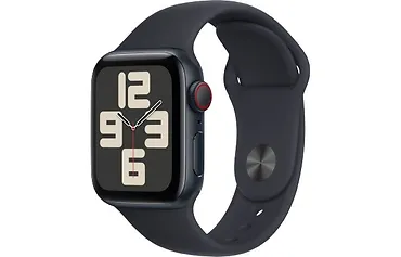 Apple Watch SE GPS + Cellular, 40mm Koperta z aluminium w kolorze p&oacute;łnocy z paskiem sportowym w kolorze p&oacute;łnocy - M/L
