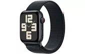 Apple Watch SE GPS + Cellular, 44mm Koperta z aluminium w kolorze północy z opaską sportową w kolorze północy