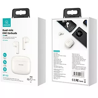 USAMS Słuchawki Bluetooth 5.3 TWS US14 dual mic. Białe