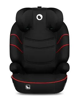 Lionelo Fotelik samochodowy Lars I-Size 15-36kg lub od 100 do 150 cm wzrostu sporty black red