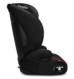 Lionelo Fotelik samochodowy Lars I-Size 15-36kg lub od 100 do 150 cm wzrostu sporty black red