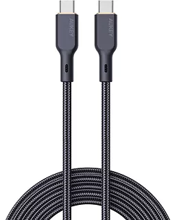 AUKEY CB-KCC102 kevlarowy kabel USB C - USB C | 1.8m | 5A | 100W PD | 20V