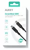 AUKEY CB-MCC102 nylonowy kabel USB C - USB C | LED | 1.8m | 5A | 100W PD | 20V