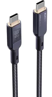 AUKEY CB-MCC102 nylonowy kabel USB C - USB C | LED | 1.8m | 5A | 100W PD | 20V