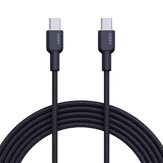 AUKEY CB-NCC2 nylonowy kabel USB C - USB C | 1.8m | 3A | 60W PD | 20V