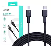 AUKEY CB-NCC2 nylonowy kabel USB C - USB C | 1.8m | 3A | 60W PD | 20V