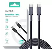 AUKEY CB-SCC101 silikonowy kabel USB C - USB C | 1m | 5A | 100W PD | 20V