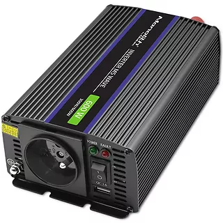 Qoltec Przetwornica napięcia Monolith 600 MS Wave | 12V na 230V |       300/600W | USB