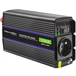 Qoltec Przetwornica napięcia Monolith 1200 MS Wave | 12V na 230V |      600/1200W | USB