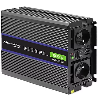 Qoltec Przetwornica napięcia Monolith 3000 MS Wave | 12V na 230V |      1500/3000W | USB