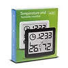 GreenBlue Termometr/higrometr z funkcją zegara GB384B Czarny