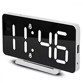 GreenBlue Zegar z alarmem i funkcją termometru GB383 Biały