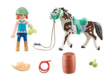 Playmobil Zestaw z figurkami Horses 71358 Ellie i Sawdust ćwiczące western riding