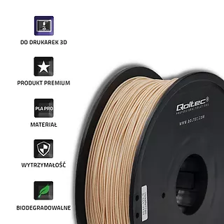 Qoltec Profesjonalny filament do druku 3D | PLA PRO | 1kg | 1.75mm | Skin