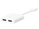 Belkin Adapter Dual USB-C Audio + Charge Rockstar białe