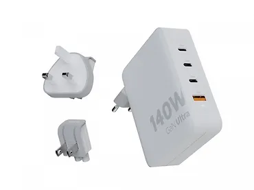 Xtorm Adapter podr&oacute;żny GaN Ultra 140W wtyczki EU,US,UK + kabel USB-C PD