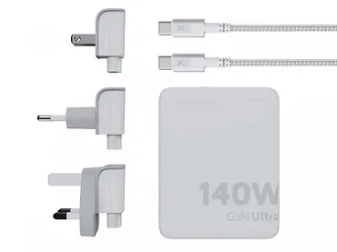 Xtorm Adapter podr&oacute;żny GaN Ultra 140W wtyczki EU,US,UK + kabel USB-C PD