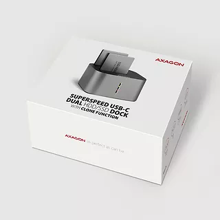 AXAGON ADSA-DC Stacja dokująca USB 3.2 Gen 1 - 2x SATA 6G 2.5"/3.5" SSD/HDD