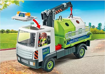 Playmobil Zestaw z figurkami City Action 71431 Samochód ciężarowy z kontenerami na szkło