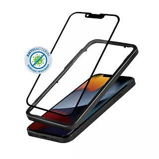 CRONG Szkło ochronne Anti-Bacterial 3D Armour Glass iPhone 14 / iPhone 13 / iPhone 13 Pro z ramką instalacyjną