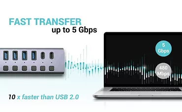 i-tec Hub USB 3.0/USB-C 9 portów LAN + Power Adapter 60W