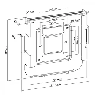 Maclean Uchwyt do MAC Mini scienny biurkowy MC-473