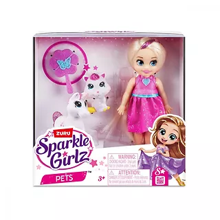 ZURU Sparkle Girlz Lalka Księżniczka 4,7 cala ze zwierzątkami