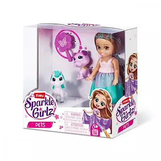 ZURU Sparkle Girlz Lalka Księżniczka 4,7 cala ze zwierzątkami