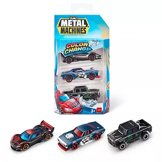 ZURU Metal Machines Auto zmieniające kolor 3-pak