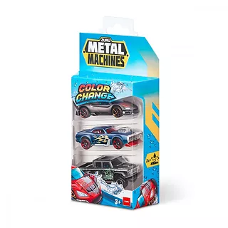 ZURU Metal Machines Auto zmieniające kolor 3-pak