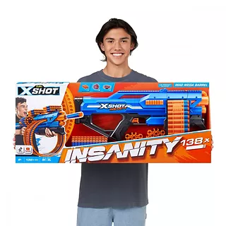 ZURU X-Shot Wyrzutnia Insanity Mad Mega Barrel 72 strzałki