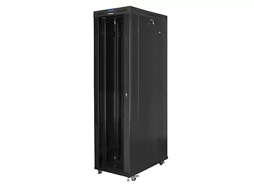 Lanberg Szafa stojąca Rack 19 cali 47U 800x1200mm, drzwi szklane LCD (FLAT PACK) czarna
