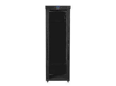 Lanberg Szafa stojąca Rack 19 cali 47U 800x1200mm, drzwi szklane LCD (FLAT PACK) czarna