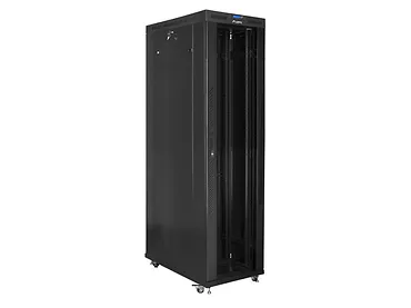Lanberg Szafa stojąca Rack 19 cali 47U 800x1200mm, drzwi szklane LCD (FLAT PACK) czarna