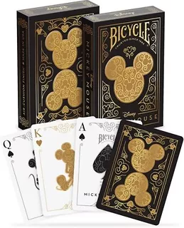 Bicycle Karty Black & Gold Mickey