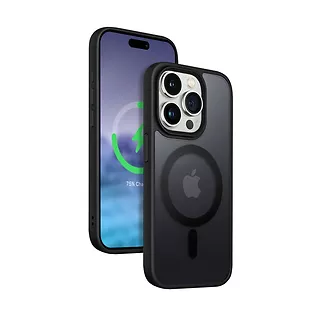 CRONG Etui Hybrid Frost MAG Cover iPhone 15 Pro Max MagSafe Czarne