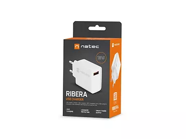 Natec Ładowarka sieciowa Ribera 1x USB-A 18W Biała