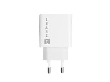 Natec Ładowarka sieciowa Ribera 1x USB-A + 1x USB-C 20W Biała