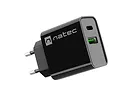 Natec Ładowarka sieciowa Ribera 1x USB-A + 1x USB-C 20W Czarna