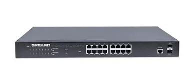 Intellinet Przełącznik Gigabit zarządzalny 16x RJ45 PoE+/2 sloty SFP