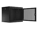 Lanberg Szafa wisząca 19 cali 9U 600x450 drzwi perforowane (flat pack) czarna