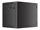 Lanberg Szafa wisząca 19 cali 9U 600x450 drzwi perforowane (flat pack) czarna