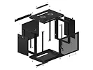 Lanberg Szafa wisząca 19 cali 9U 600x450 drzwi perforowane (flat pack) czarna