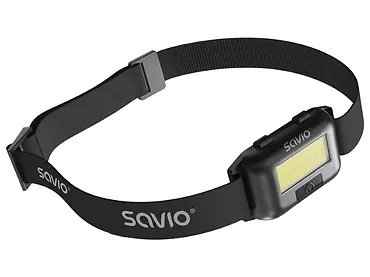 Latarka czołowa COB LED 1W SAVIO FL-01 4 tryby 140 LM 15h pracy