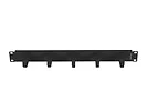 Lanberg Organizer kabli 19 cali 1U z 5 metalowymi uchwytami typ B czarny
