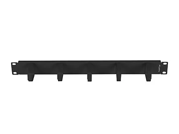 Lanberg Organizer kabli 19 cali 1U z 5 metalowymi uchwytami typ B czarny