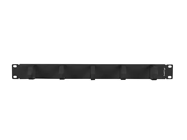 Lanberg Organizer kabli 19 cali 1U z 5 metalowymi uchwytami typ B czarny
