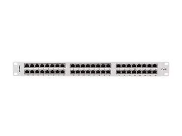 Lanberg Patch panel 48 portów 1U 19 cali kat.6 ftp ekranowany szary