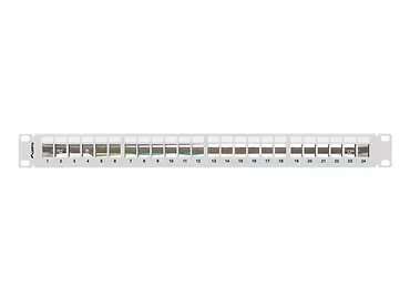 Lanberg Patch panel pusty 24 porty 1U 19 cali ftp do modułów keystone szary