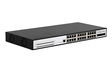 Extralink Przełącznik zarządzalny PoE Chiron Pro 24xRJ45 1000mb/s PoE, 4xSFP+  L3, 370W